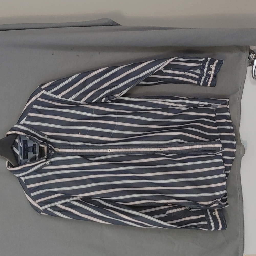 2 Tommy Hilfiger Custom Fit, patterned oxford shirts,  sz Medium